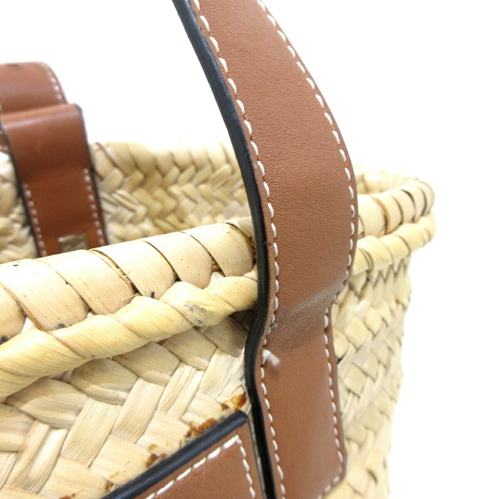 Loewe Basket Tote Palm Natural Bag Calfskin Tan Leaf Small - Picture 16 of 16
